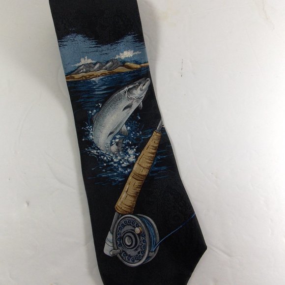 Field & Stream SILK Fly Fishing Neck Tie - Picture 2 of 5